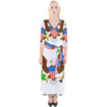 E8cftciweaqngbg Quarter Sleeve Wrap Maxi Dress