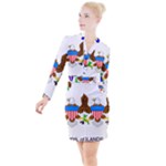 E8cftciweaqngbg Button Long Sleeve Dress