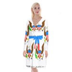 E8cftciweaqngbg Long Sleeve Velvet Front Wrap Dress