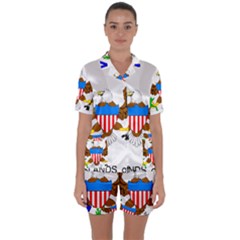 Satin Short Sleeve Pajamas Set 