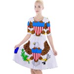 E8cftciweaqngbg Quarter Sleeve A-Line Dress