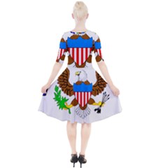 Quarter Sleeve A-Line Dress 