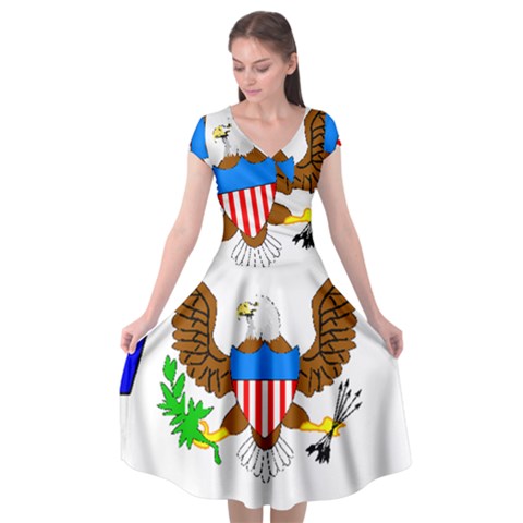 E8cftciweaqngbg Cap Sleeve Wrap Front Dress from ArtsNow.com
