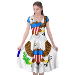 E8cftciweaqngbg Cap Sleeve Wrap Front Dress from ArtsNow.com