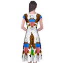 Cap Sleeve Wrap Front Dress 