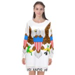 E8cftciweaqngbg Long Sleeve Chiffon Shift Dress 