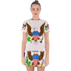 Drop Hem Mini Chiffon Dress 