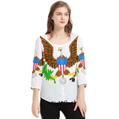 Chiffon Quarter Sleeve Blouse 