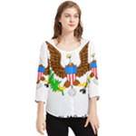 E8cftciweaqngbg Chiffon Quarter Sleeve Blouse
