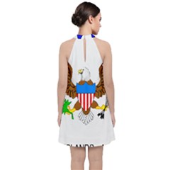 Velvet Halter Neckline Dress  