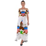 E8cftciweaqngbg Off Shoulder Open Front Chiffon Dress