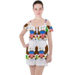 E8cftciweaqngbg Ruffle Cut Out Chiffon Playsuit