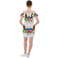 Ruffle Cut Out Chiffon Playsuit 