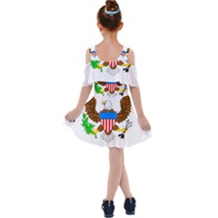 Kids  Shoulder Cutout Chiffon Dress 