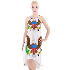 High-Low Halter Chiffon Dress  