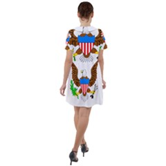 Short Sleeve Shoulder Cut Out Dress  