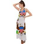 E8cftciweaqngbg V-Neck Chiffon Maxi Dress