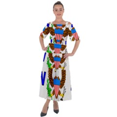 Shoulder Straps Boho Maxi Dress  