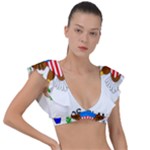 E8cftciweaqngbg Plunge Frill Sleeve Bikini Top