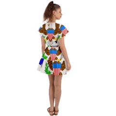 Flutter Sleeve Wrap Dress 