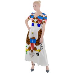 Button Up Short Sleeve Maxi Dress 