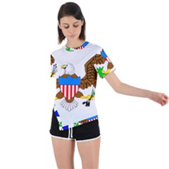 Asymmetrical Short Sleeve Sports T-Shirt 
