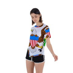 Asymmetrical Short Sleeve Sports T-Shirt 