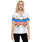 E8cftciweaqngbg Bow Sleeve Button Up Top