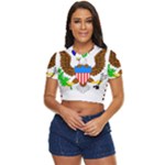 E8cftciweaqngbg Side Button Cropped Tee
