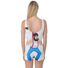 One Piece Boyleg Swimsuit 