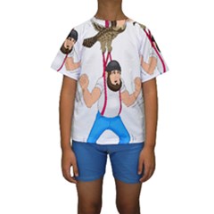 Kids  Short Sleeve Swimwear 