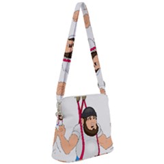 Zipper Messenger Bag 