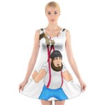 E8epcq3x0achi-l V-Neck Sleeveless Dress