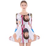 E8epcq3x0achi-l Long Sleeve Velvet Skater Dress