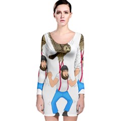 Long Sleeve Velvet Bodycon Dress 