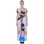 E8epcq3x0achi-l High Waist Short Sleeve Maxi Dress