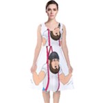 E8epcq3x0achi-l V-Neck Midi Sleeveless Dress 