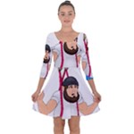 E8epcq3x0achi-l Quarter Sleeve Skater Dress