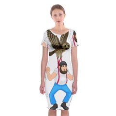 Classic Short Sleeve Midi Dress Front Classic Short Sleeve Midi Dress Front