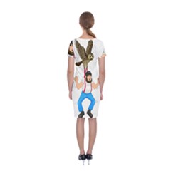 Classic Short Sleeve Midi Dress Back Classic Short Sleeve Midi Dress Back