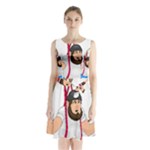 E8epcq3x0achi-l Sleeveless Waist Tie Chiffon Dress