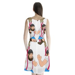 Sleeveless Waist Tie Chiffon Dress 
