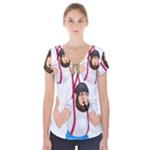 E8epcq3x0achi-l Short Sleeve Front Detail Top