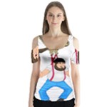 E8epcq3x0achi-l Butterfly Sleeve Cutout Tee 