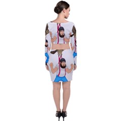 Long Sleeve Crop Top & Bodycon Skirt Set 