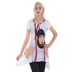Short Sleeve Side Drop Tunic 