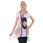E8epcq3x0achi-l Short Sleeve Side Drop Tunic