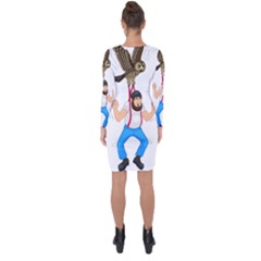 Asymmetric Cut-Out Shift Dress 