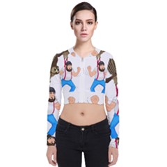 Long Sleeve Zip Up Bomber Jacket 