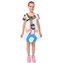 Kids  Short Sleeve Velvet Dress 